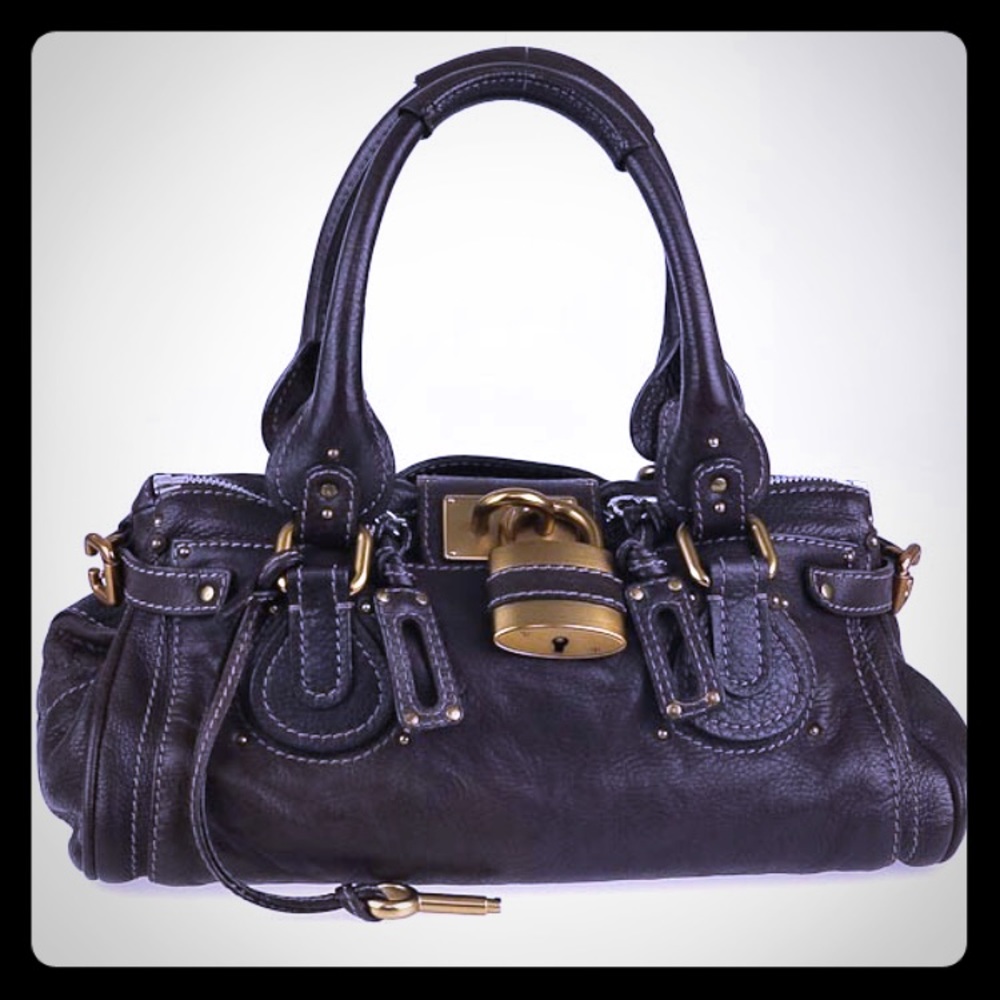 Chloe chocolate brown leather paddington satchel